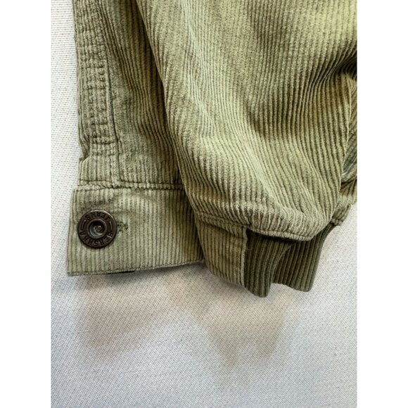 Bershka Womens Corduroy Capri Knee Pants Olive Green Size 8 (EUR 38) Made In Spa - Picture 4 of 12